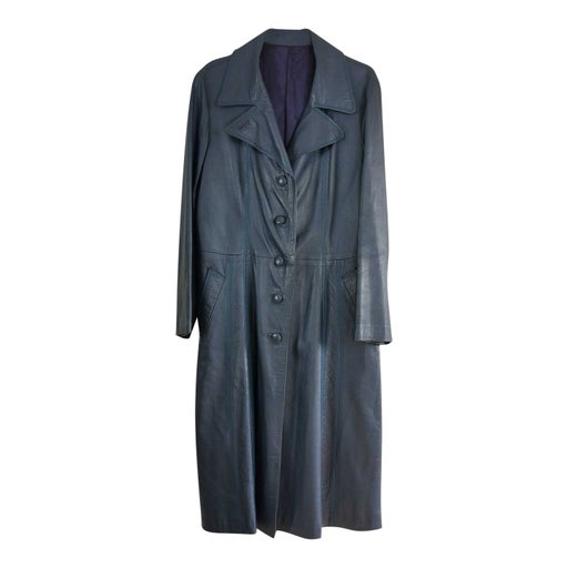 Leather trench coat