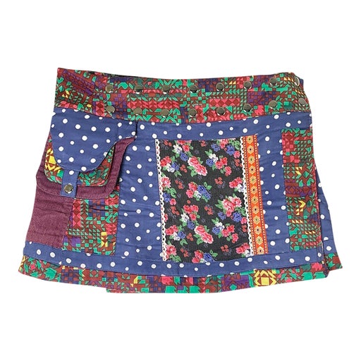 Velvet mini skirt