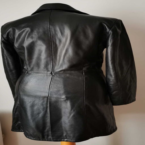 Leather trench coat