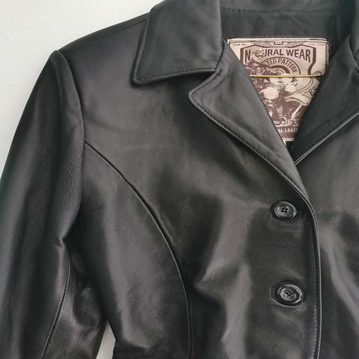 Leather trench coat