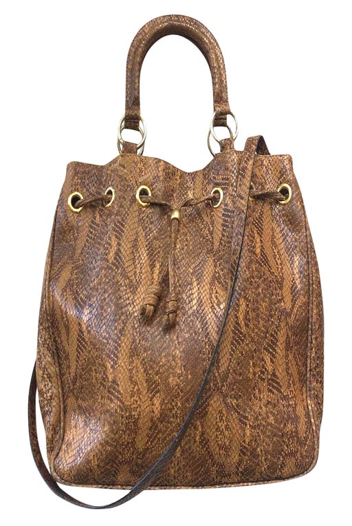 Large exotic leather bag