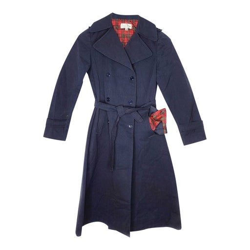 Blue cotton trench coat