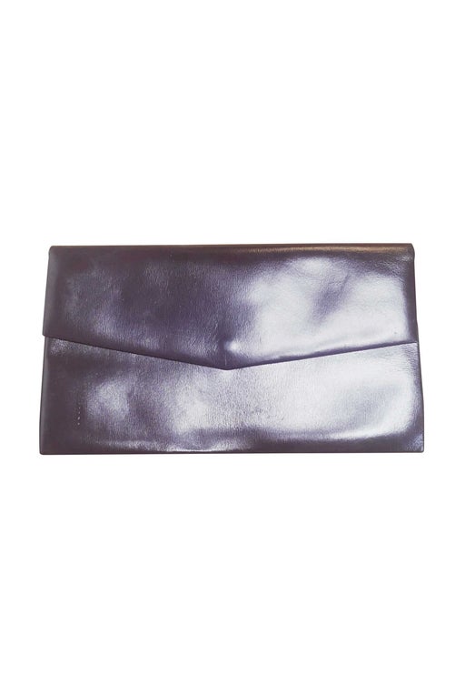 Blue leather pouch