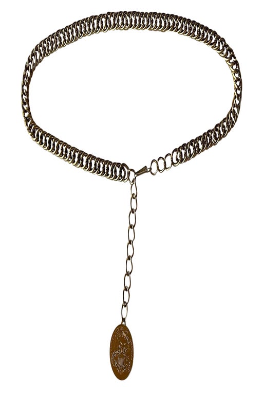 Thick golden chain belt