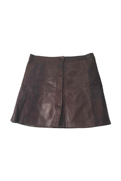 Leather mini skirt