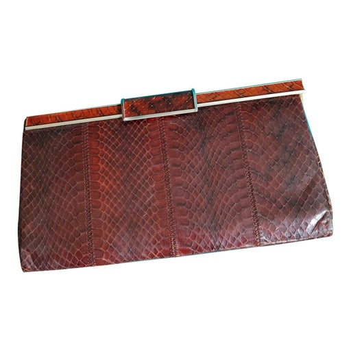 Pochette en cuir exotique