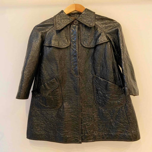 Leather trench coat