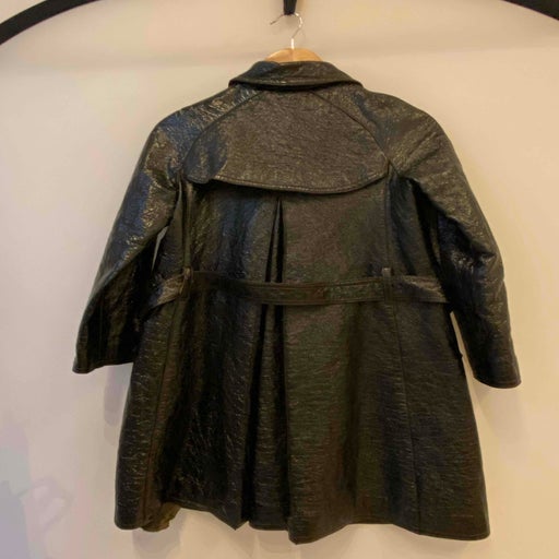 Leather trench coat
