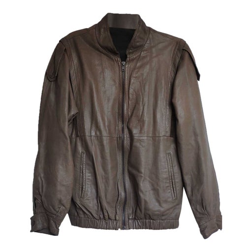 Veste en cuir Camel 