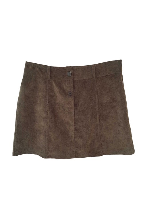 Velvet mini skirt
