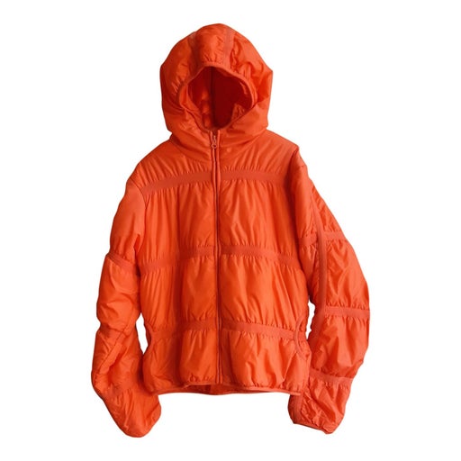 Orange puffer jacket