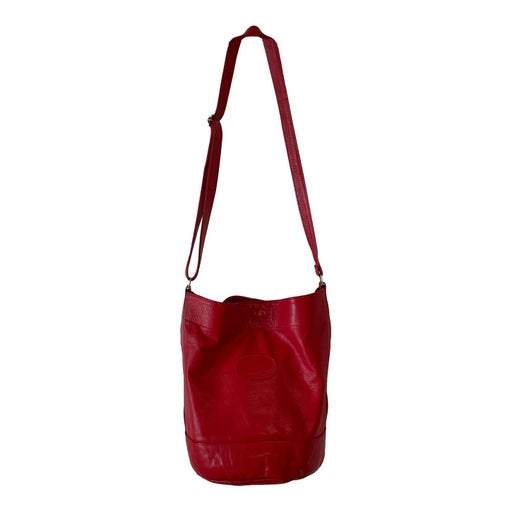 Leather bucket bag