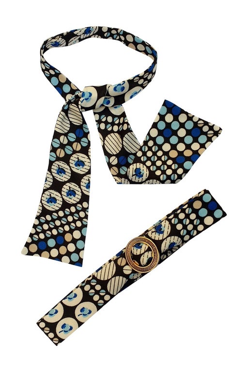 Patterned belt and tie