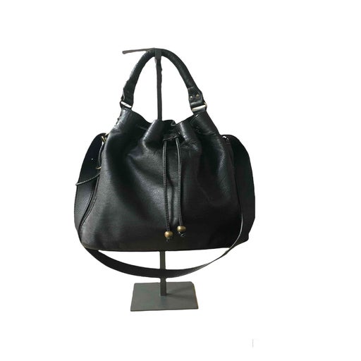 Leather bucket bag