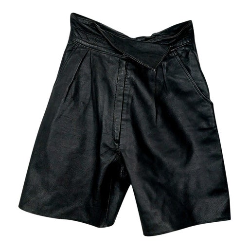 Leather shorts