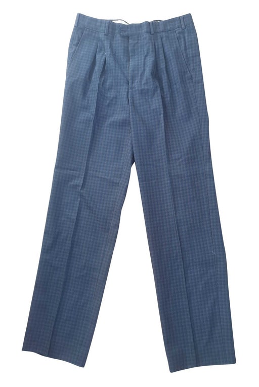 Pleated plaid pants