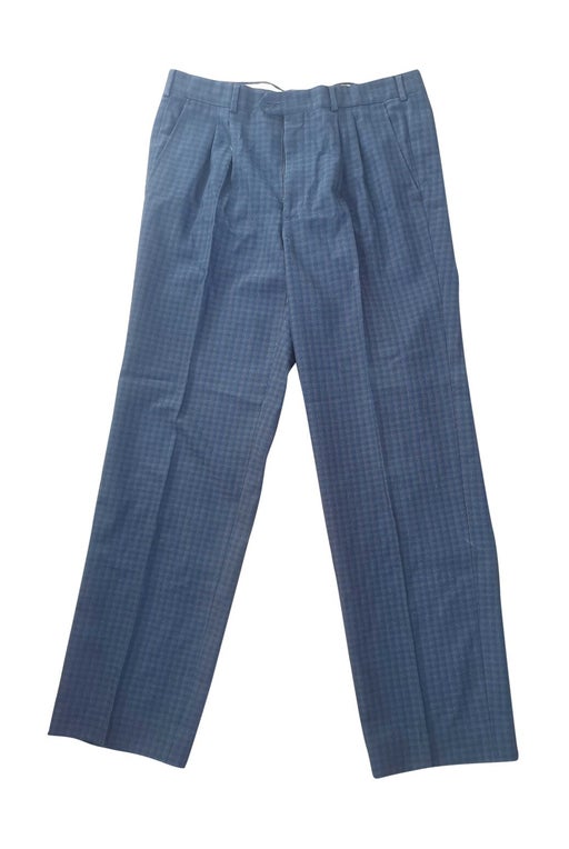 Pleated plaid pants