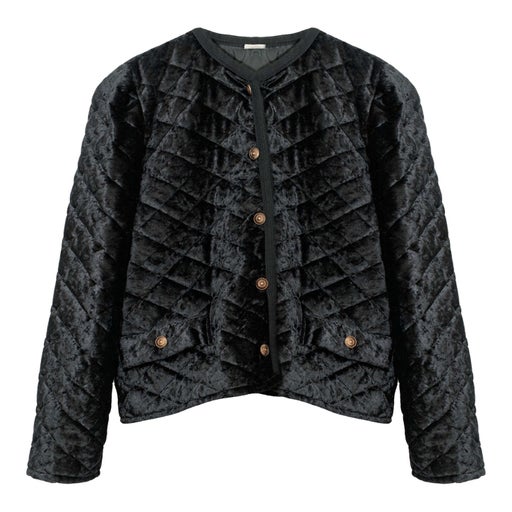 Quilted velvet jacket