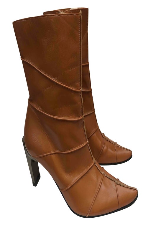 Leather ankle boots