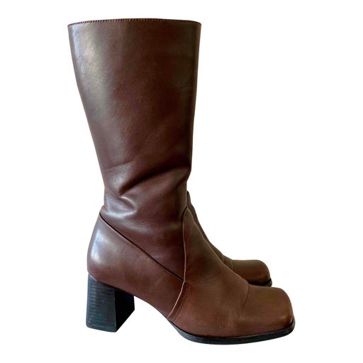 90's leather boots