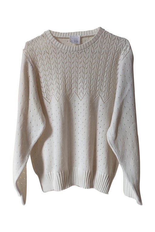 Openwork knit sweater