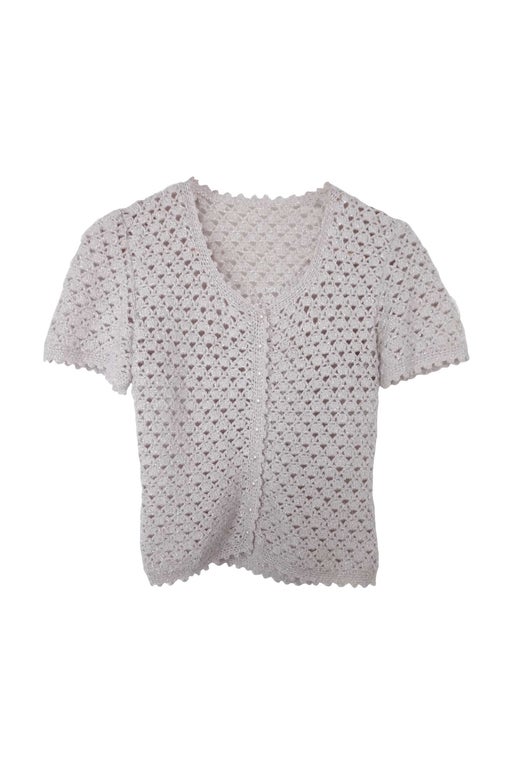 Lurex crochet top