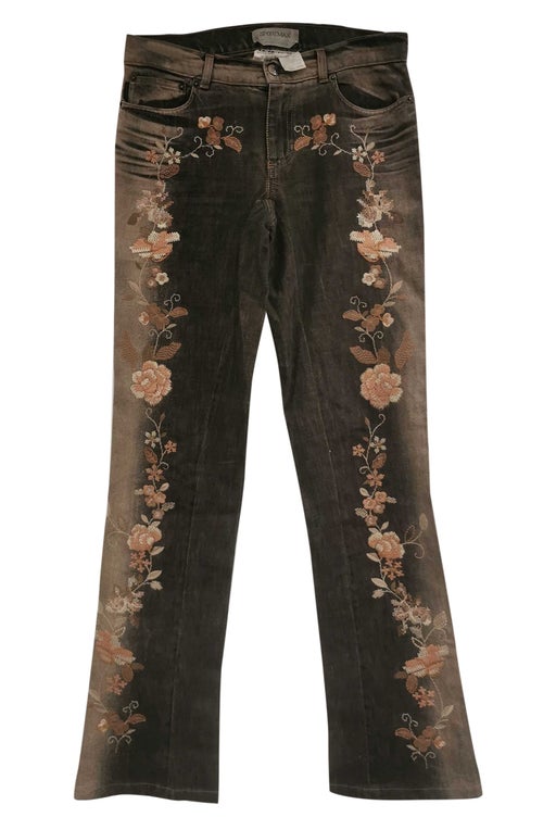 floral jeans