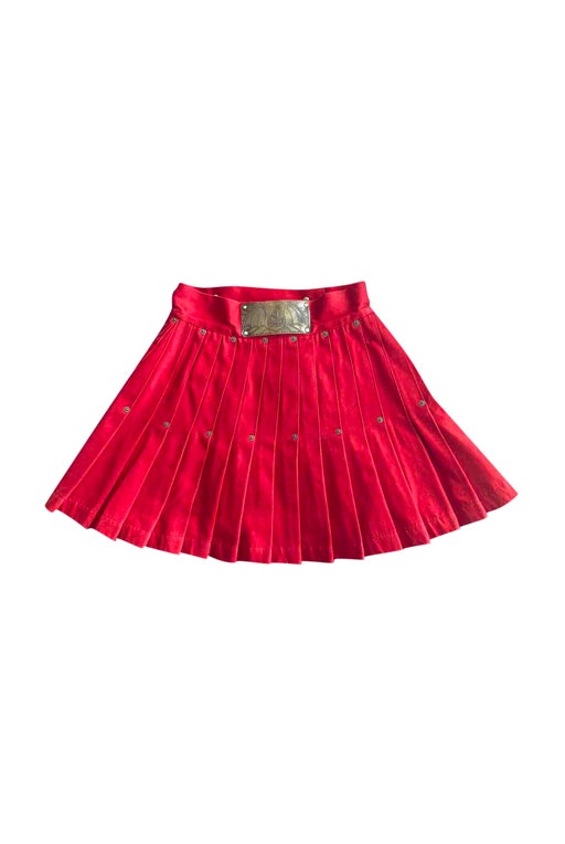 Pleated cotton skirt