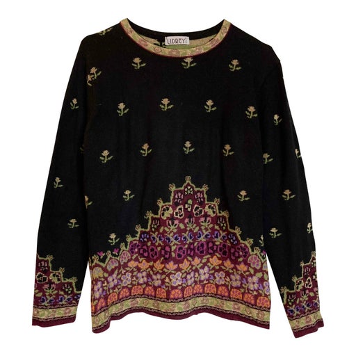 Pull à fleurs