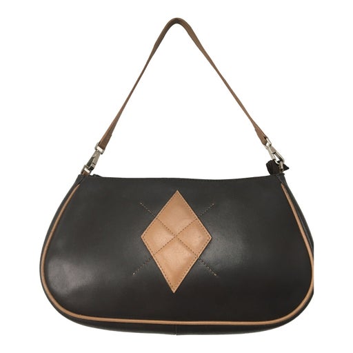 Leather baguette bag