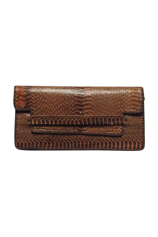 Exotic leather pouch