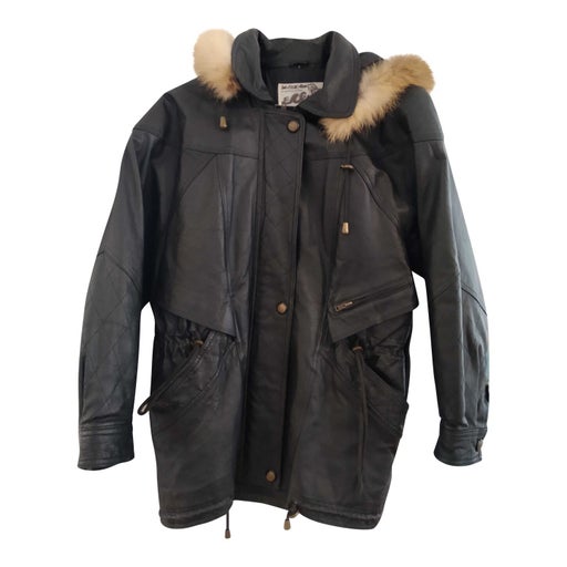 Leather parka