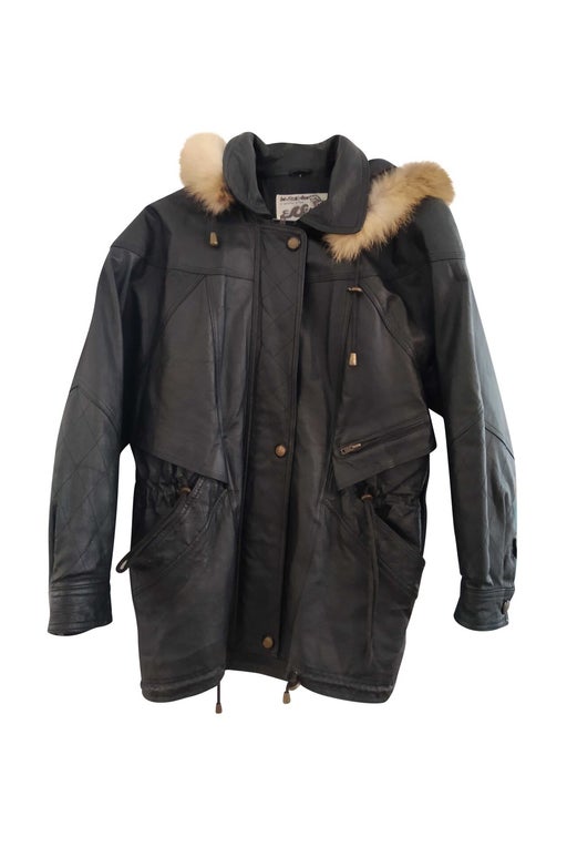 Leather parka