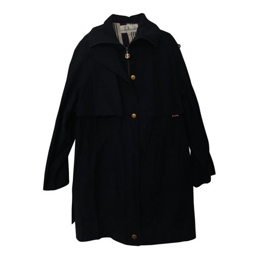 blue trench coat