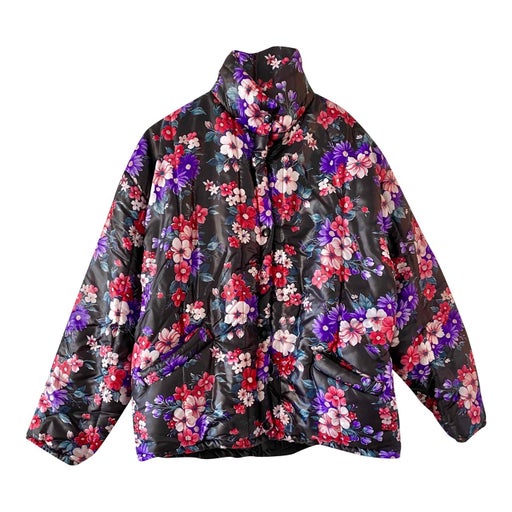 Floral puffer jacket