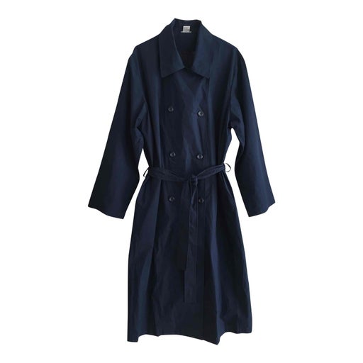 Navy blue trench coat