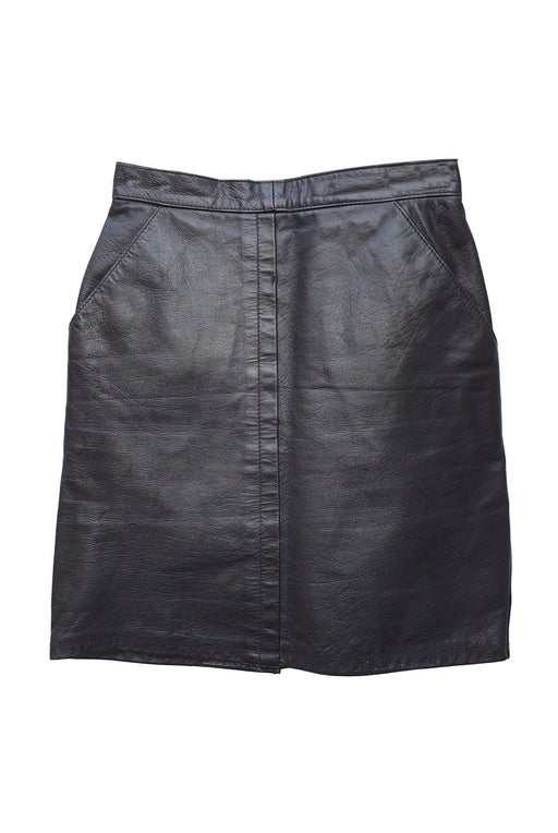 Leather mini skirt