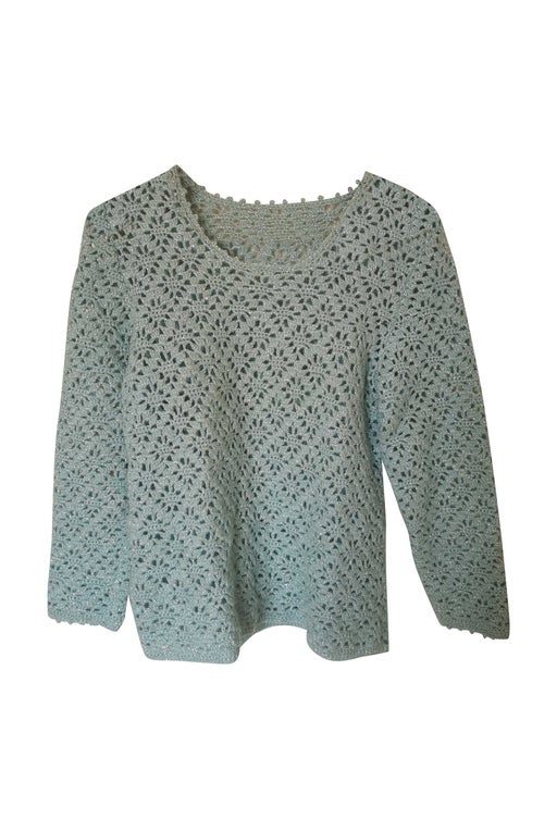 Lurex crochet sweater