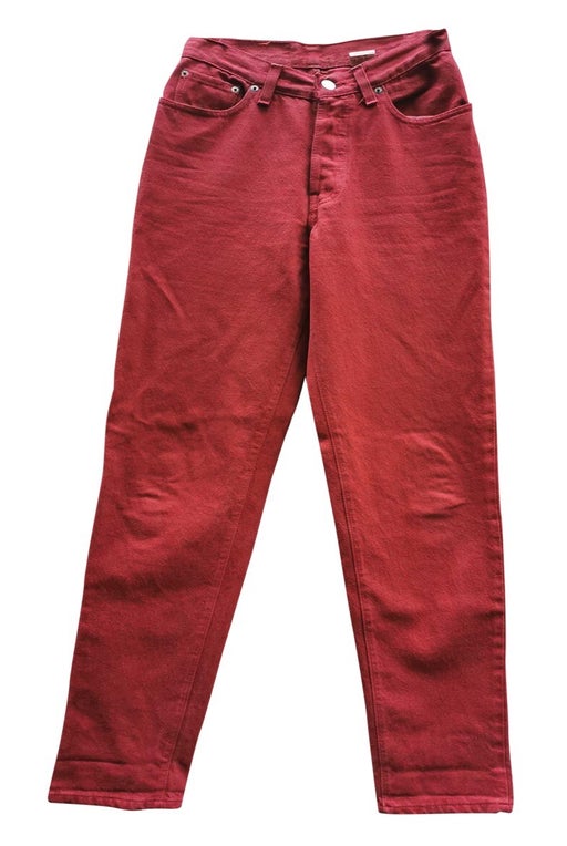 Red Levi's jeans