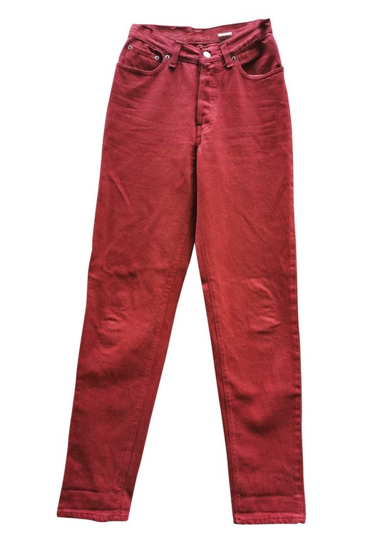 Red Levi's jeans
