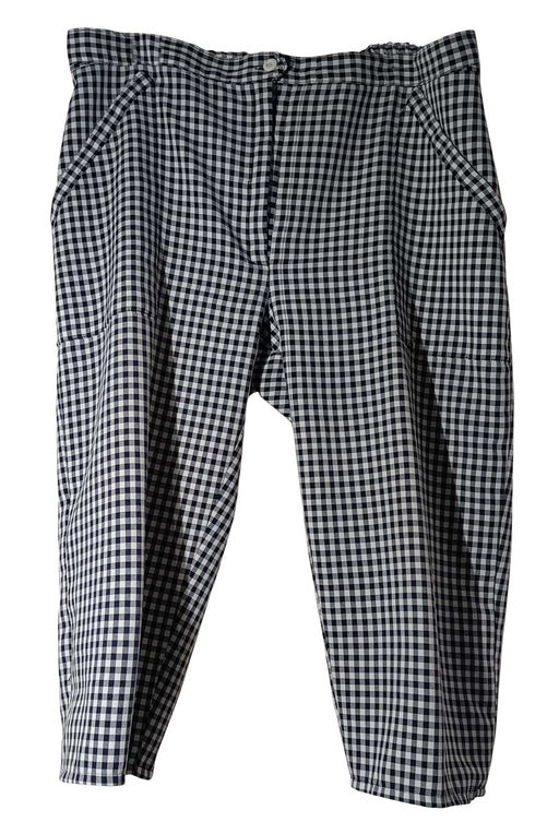 Gingham cropped trousers