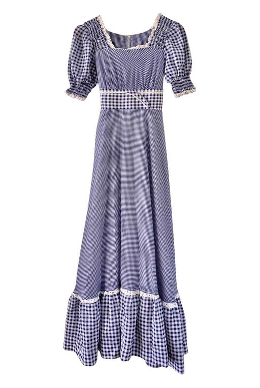 Long gingham dress