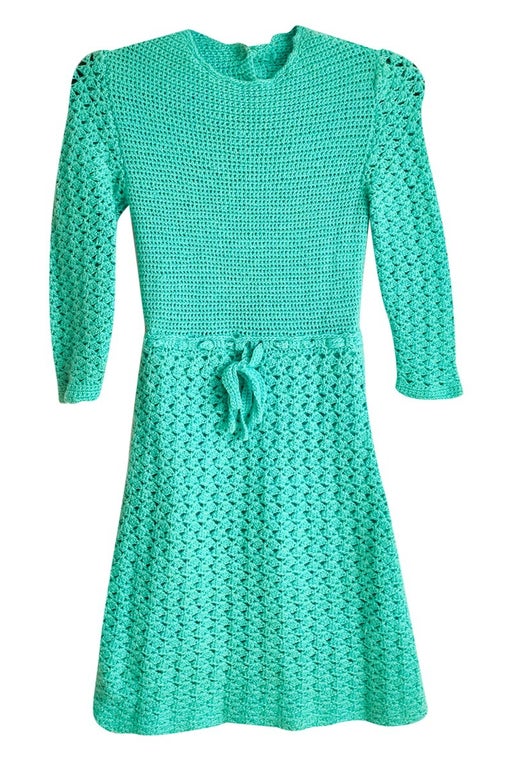 70's crochet dress