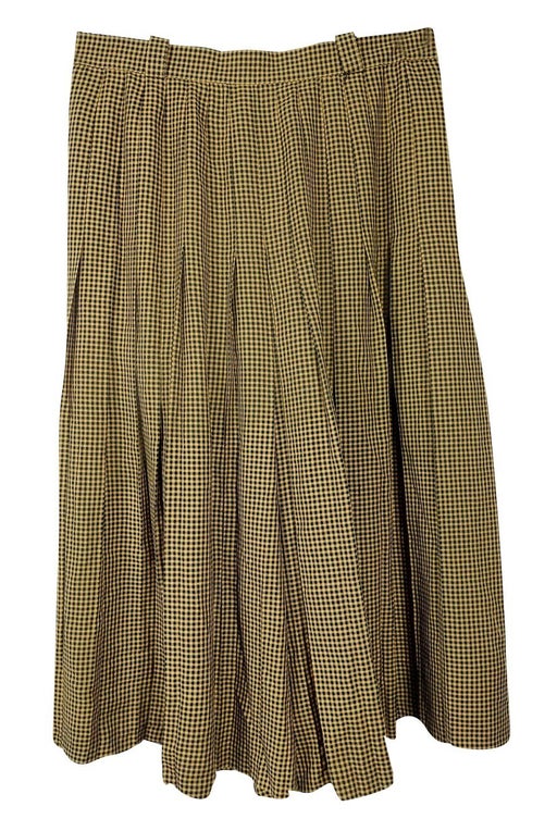Gingham culotte skirt