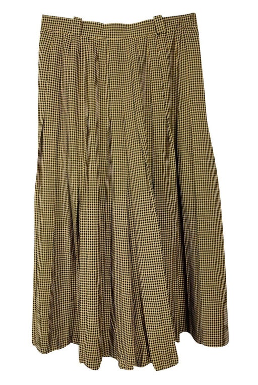 Gingham culotte skirt