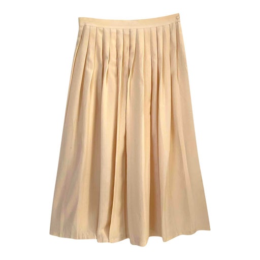Silk pleated skirt
