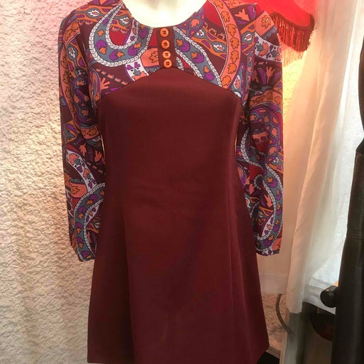 70's printed dress