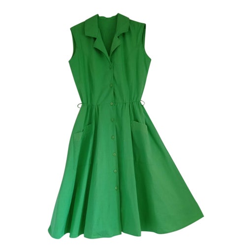 Green shirt dress