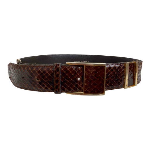 Exotic leather belt