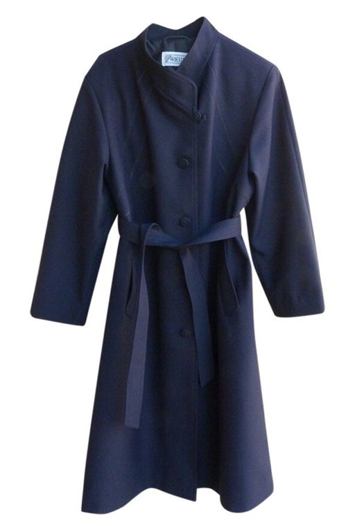 Navy blue trench coat